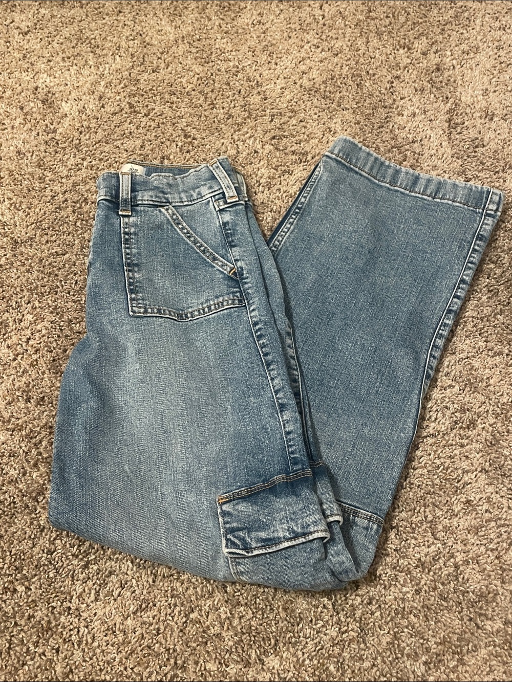 Abercrombie kids Light Blue, High, Rise Wide Leg, Long Jeans, Girls 11/12